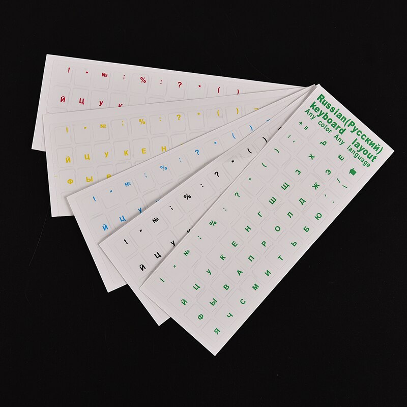 Standard Waterproof Russian Language Keyboard Stickers Layout with Button Letters Alphabet for Computer Keyboard Protective film