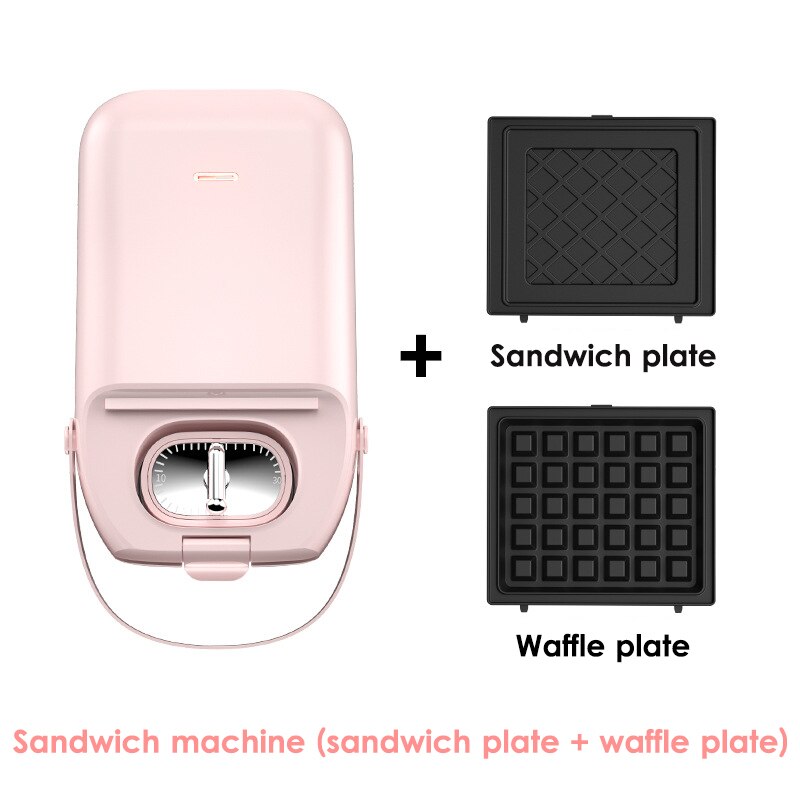 220V Electric Sandwich Maker Waffle Maker Timed Toaster Baking Multifunctional Breakfast Machine Pancake Sandwichera Toaster: D