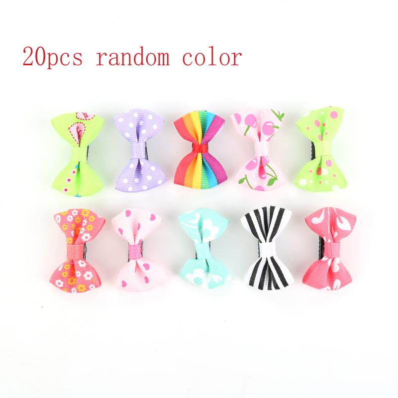 10/20pz misto arco bambino bambini bambini ragazze nastro capelli clip becco d'anatra forcine per capelli amabile cartone animato caramella colore forcine per capelli principessa: 20pezzi