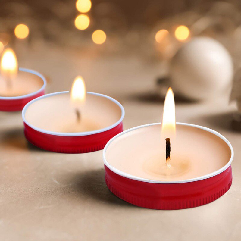 24 Packs Mason Jar Lids Regular Mouth Leak Proof Secure Mason Storage Solid Caps (Red)