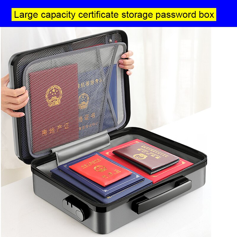 Certifikat opbevaringstaske familie husstand stor kapacitet boks multifunktionelt pas sæt multi-lag fil sortering taske