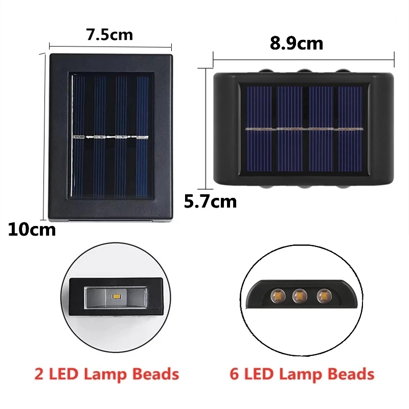 Solar LED Outdoor Licht Solar Beleuchtung Sensor Lampe Straßenlaternen Außen Garten Dekoration Girlande Wasserdichte Solar Wand Licht