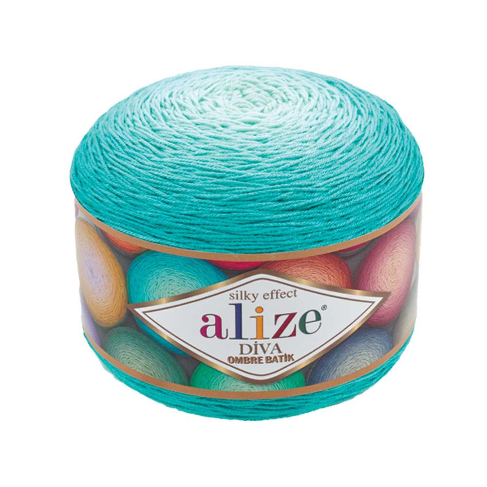 Thread Best Cake Yarn 1 Pack ( 2 Balls) Alize DIVA OMBRE BATIK Hand Knitting Yarn ( %100 Microfiber Acrylic ) 250 Gram 875 Meter: 7370