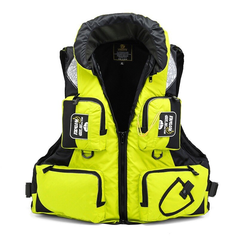 Outdoor Sport Auftrieb Angeln Schwimmweste Jacke Einstellbare Mesh Mutil-Tasche Männer Schwimmen Leben Jacke Sicherheit Driften Westen: yingguanghuang / L