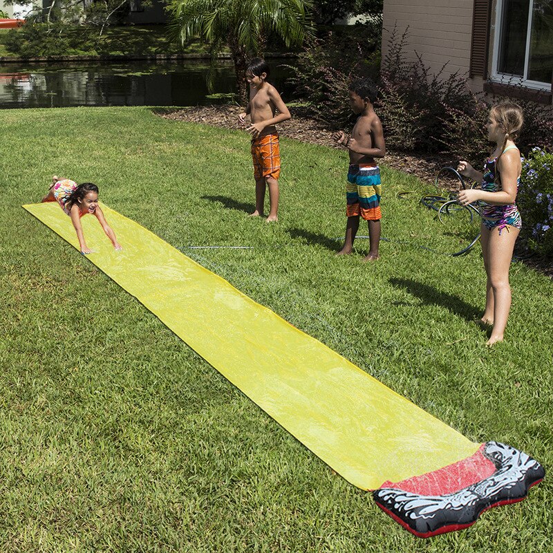 屋外草水スプレーベッドダブルSurfboard4.8m巨大サーフ 'nダブル水スライド芝生のための子供ドロップシッピング