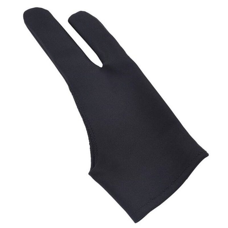 Gant de dessin d'artiste pour toute tablette de peinture graphique, noir, 2 doigts pour main droite