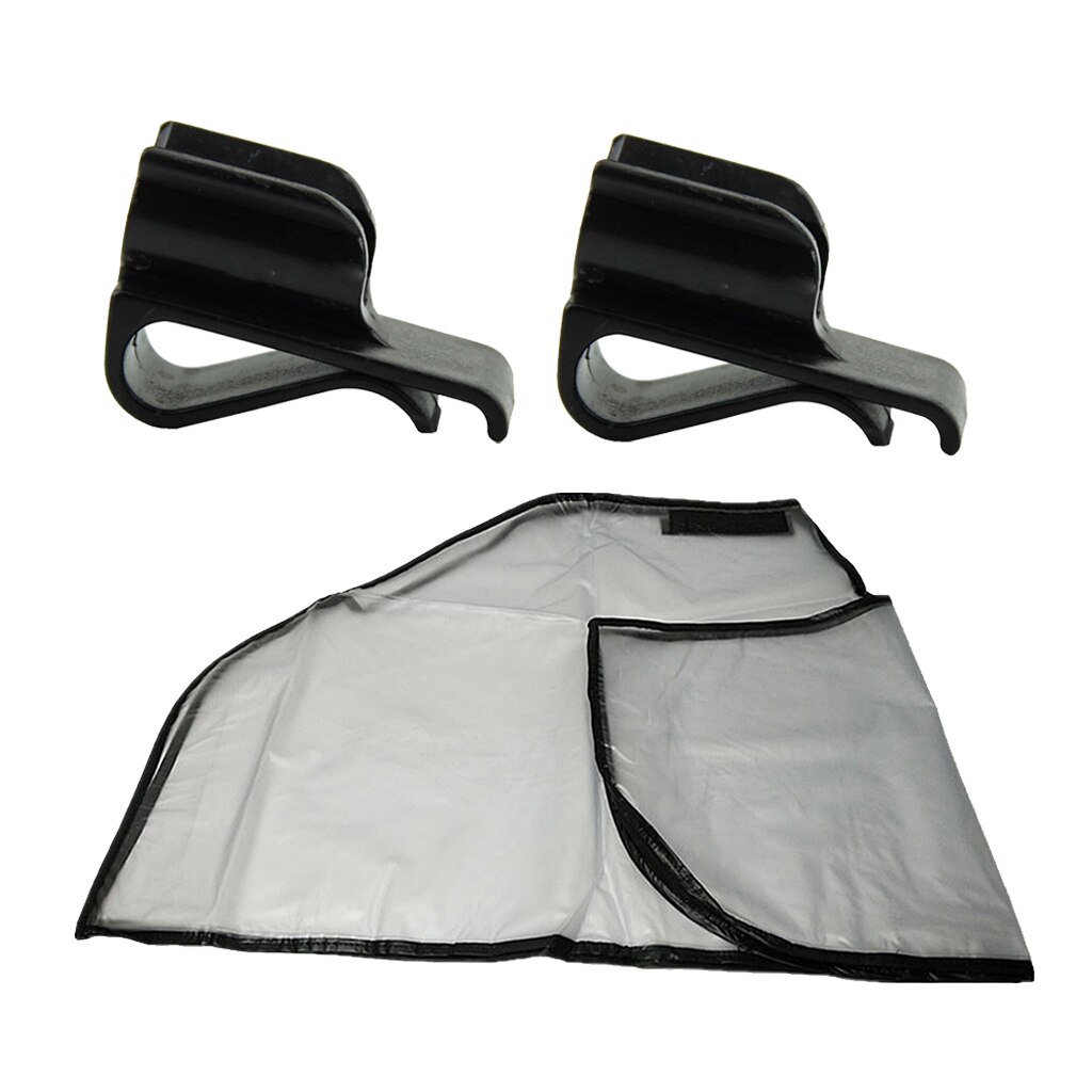 Waterproof Golf Club Travel Bag Rain Cover Raincoat & 2pcs Bag Clubs Clips