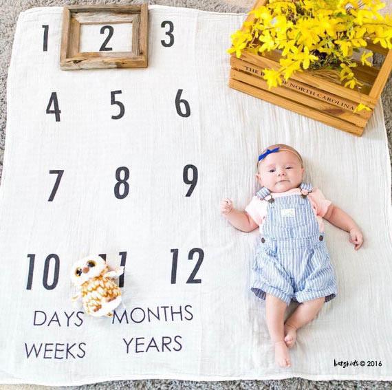 Infant Baby Blanket Photo Photography Prop Blankets Backdrop Cloth Calendar Bebe Boy Girl Photo Accessories 110x100cm