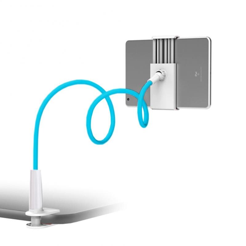 Stretchable Phone Holder stand Flexible Long Arm Lazy Phone Holder stands Clamp Bed Tablet Car Selfie Mount Bracket: light blue