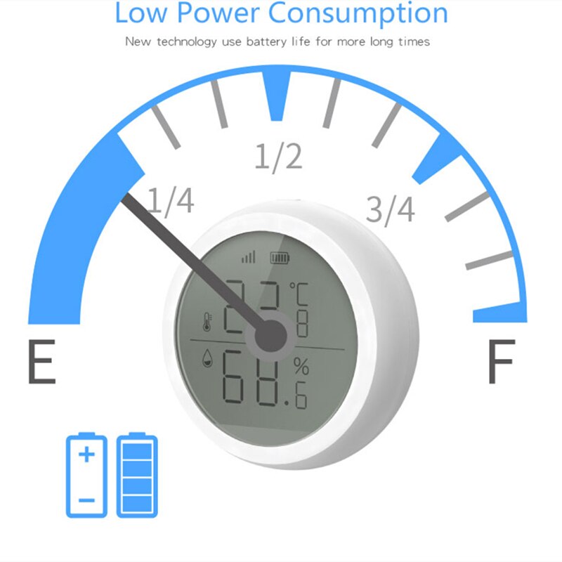 Temperature and humidity Detector Smart temperature and humidity detector works with Tuya zigbee gateway