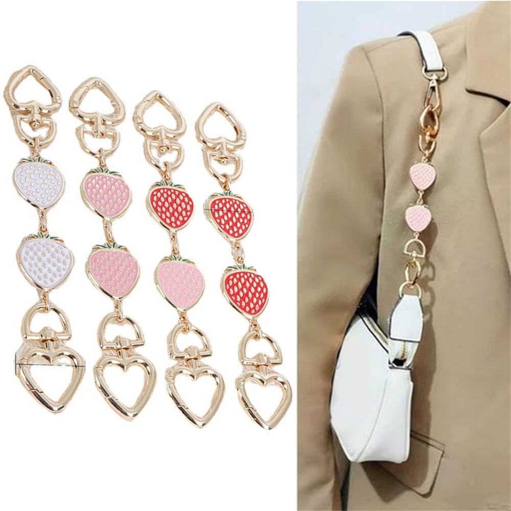 Förlängd kärlekshjärtkedjerem för handväska väsktillbehör handtag förlängning axelrem kedja väskrem gör-det-själv väskdelar