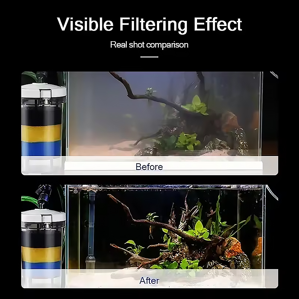 Drei Schichten Oxygenierung Tauch Filterung Externe Filter Fass Aquarium Filter Wasserfilter Für Aquarium Aquarium