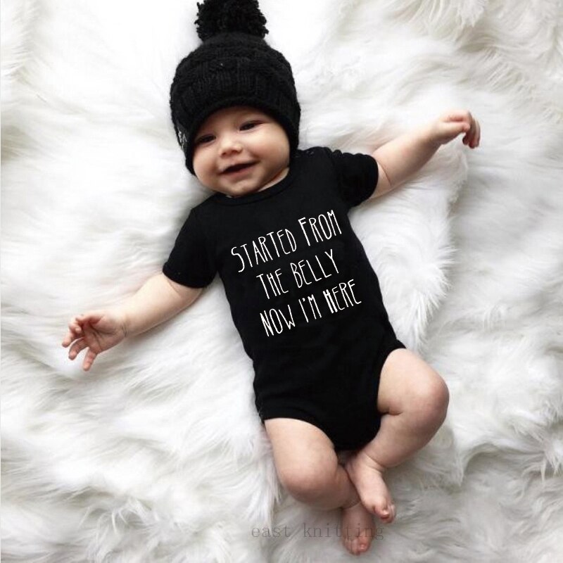 Baby Clothes Unisex Newborn Boy&Girl Rompers Letter Print Cotton Baby Toddler Jumpsuits Short Sleeve Baby Clothing