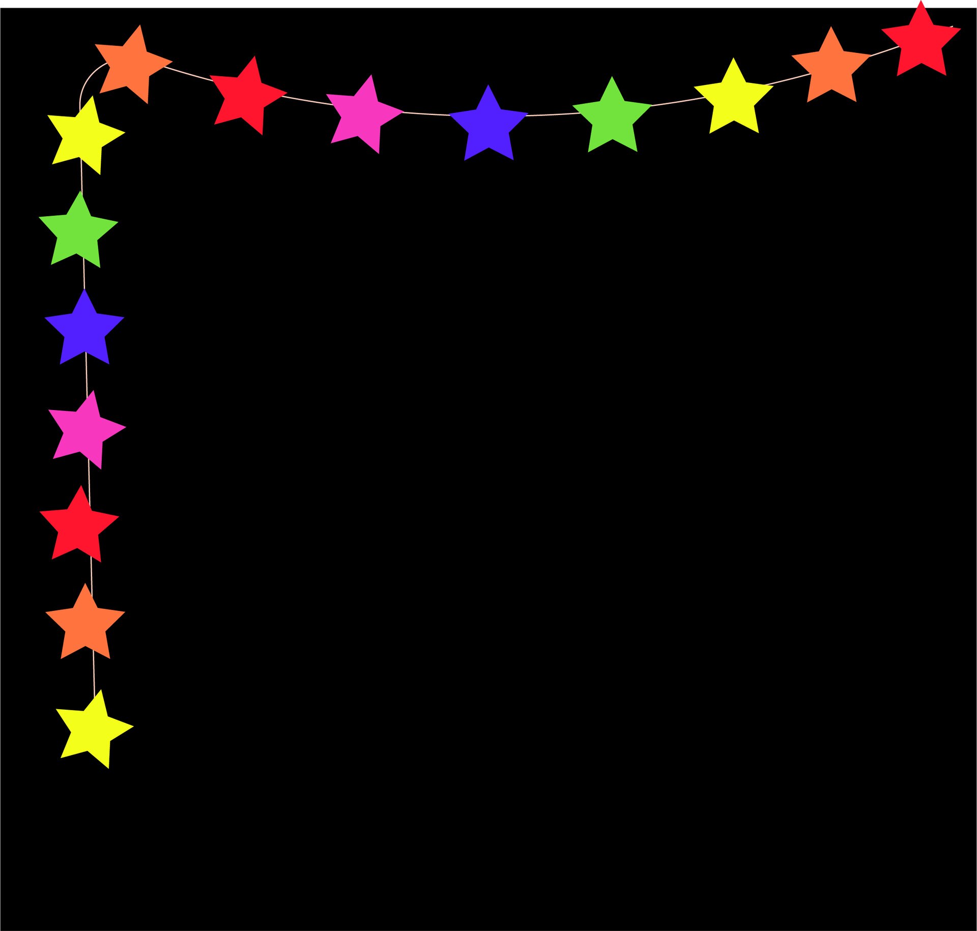 1Set Neon Happy Birthday Banner Stars Fluorescent Banners Party Backdrop Curtain DIY Balloon Arch Neon Glow Birthday Party Decor: 4.