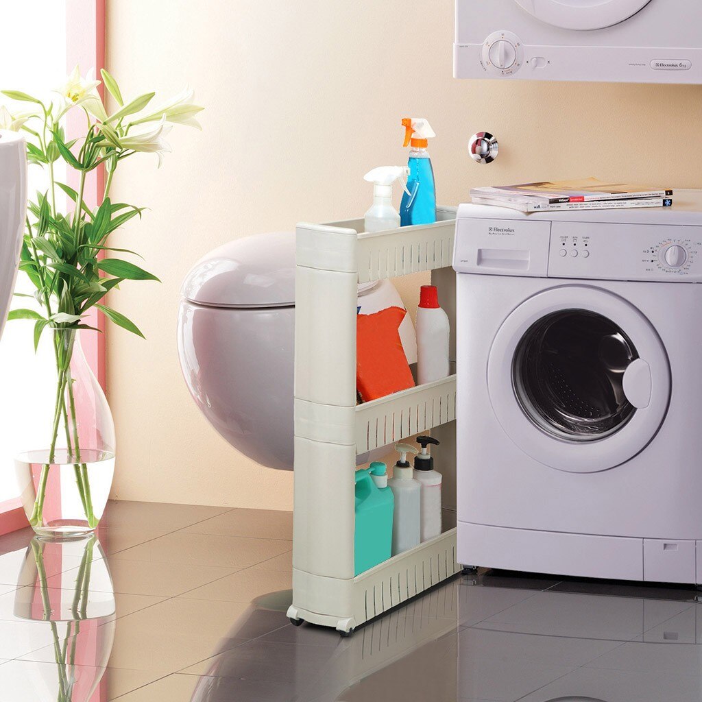 Kitchen Storage Rack For Goods Plastic Clip Rack Storage Rack Refrigerator Kitchen Gaps Rack Bathroom Rack #YL10