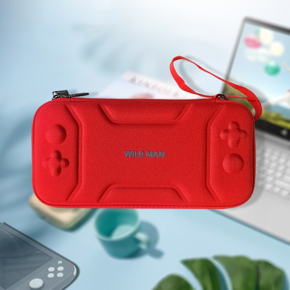 Nintend interruptor acessórios eva armazenamento caso duro duplo zíper escudo rígido de armazenamento de proteção carregando acessórios do console do jogo: Vermelho