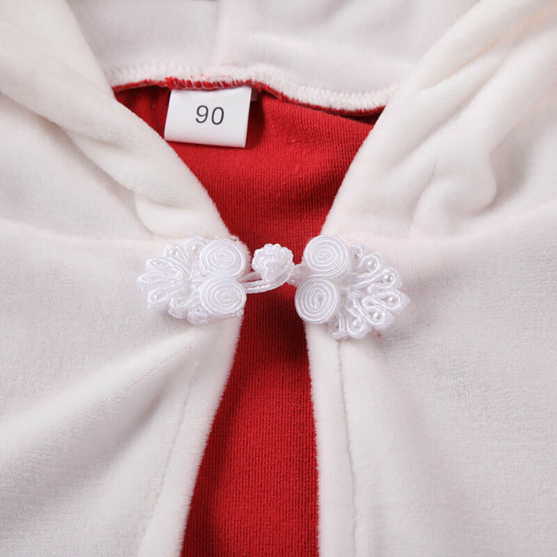Kind Mädchen Mit Kapuze Prinzessin Wolle-mischungen Reizende Baby freundlicher Spitze hoch Kap Mantel Pelz Mantel Weihnachten Party Kostüm Phantasie Mäntel
