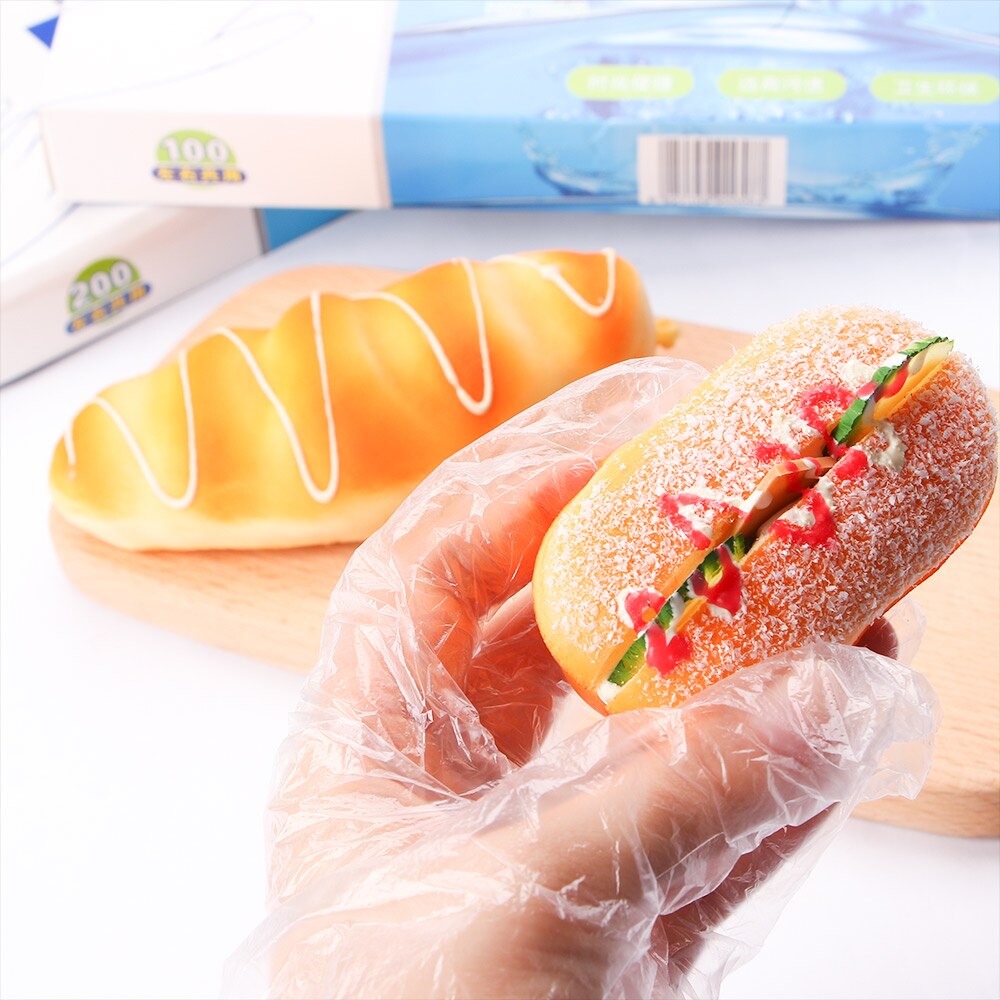 100/200Pcs/Set Food Plastic Gloves Disposable Gloves For Restaurant Kitchen BBQ Eco-friendly Food Gloves Fruit Vegetable Gloves