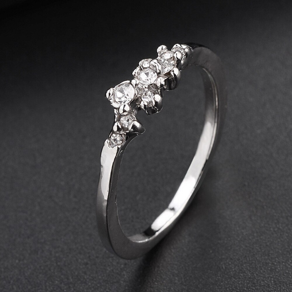 9Pcs Elegante Diamanten Bruiloft Ring Voor Vrouwen Man Beknopte Klassieke Multicolor Mode-sieraden Dames Ring Bridal Ring: Black / 9