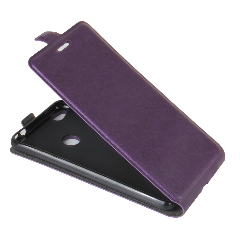 case for Huawei Honor 8 Lite 5.2" leather case Magnetic adsorption flip case Protective Case Clamshell Holster: Purple