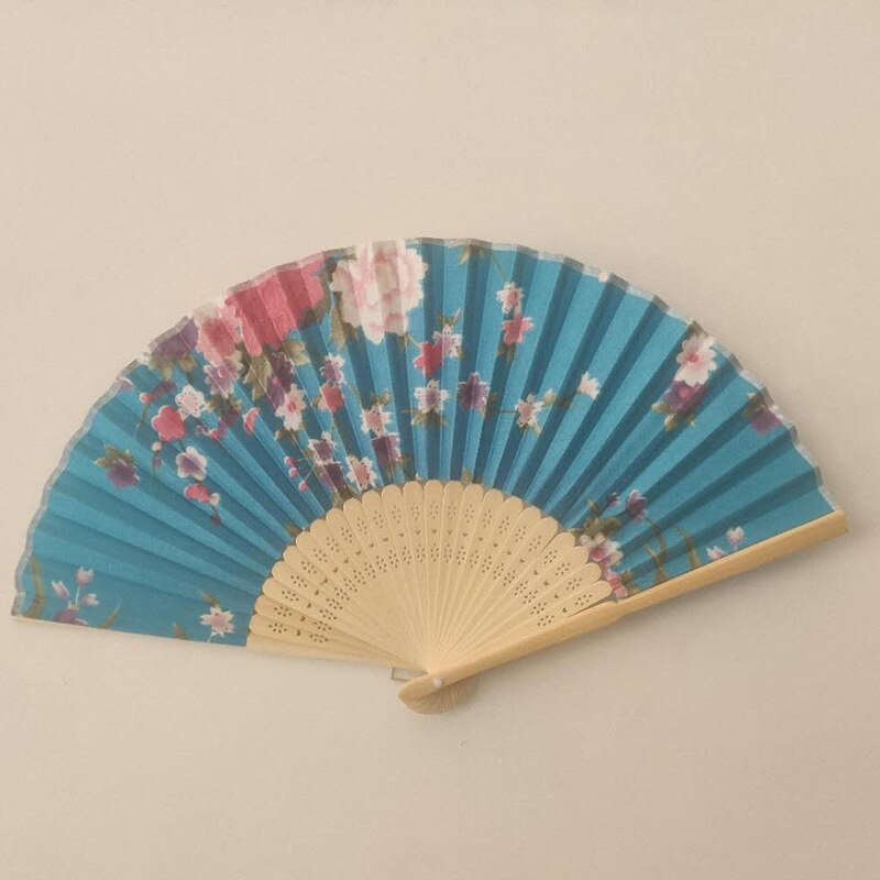 Vintage silkki taitettava viuhka retro kiinalainen japanilainen bambu taitettava viuhka tanssi käsiviuhka kodin sisustus koristeet askartelu abanico: H