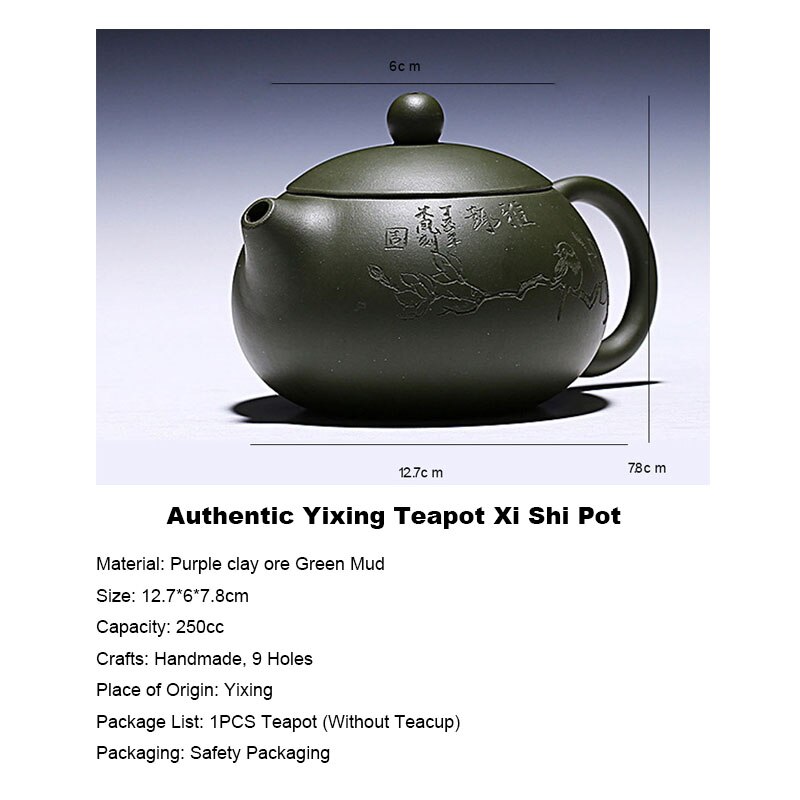 Chinese Yixing Kungfu Theepot Zisha Klei Handgemaakt 170ml - Totale Showroom Leegverkoop! Tot 80% Korting