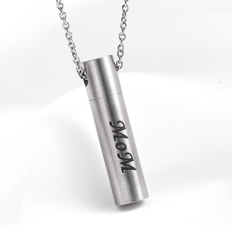 Invulbare Huisdier Urn Hanger Ketting Aandenken Kat Hond Memoria Voor As Rvs Commemorativetitanium Hanger Sieraden: MOM pendant