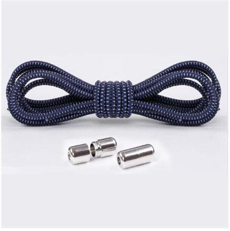 1Pair Elastic Locking Shoelaces Round No Tie Shoe Laces Kids Adult Sneakers Shoelaces Fast Lazy Shoe Lace Shoestrings: Navy Blue