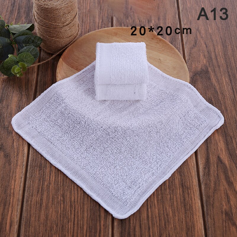 Soft White Cheap Face Towel Small Hand Towels Square White Kitchen Towel Hotel Restaurant Kindergarten Cotton Towel: A13