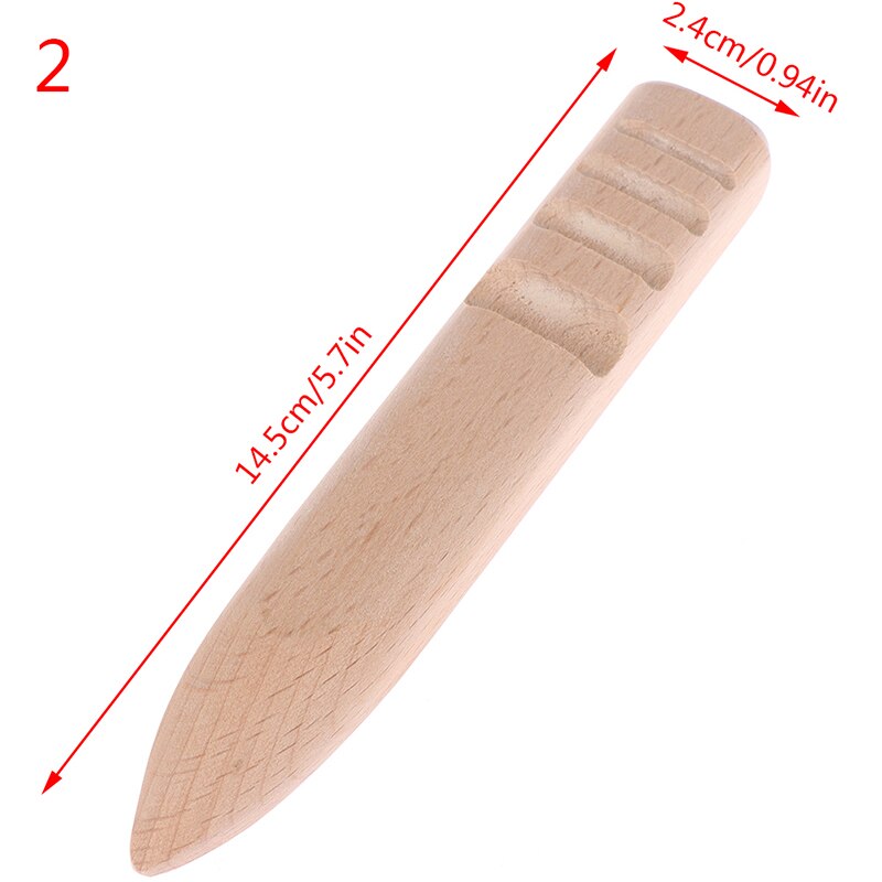 1pc artesanal multi-tamanho haste de polimento de couro artesanato bordas slicker redonda madeira diy leathercraft ferramenta: 2