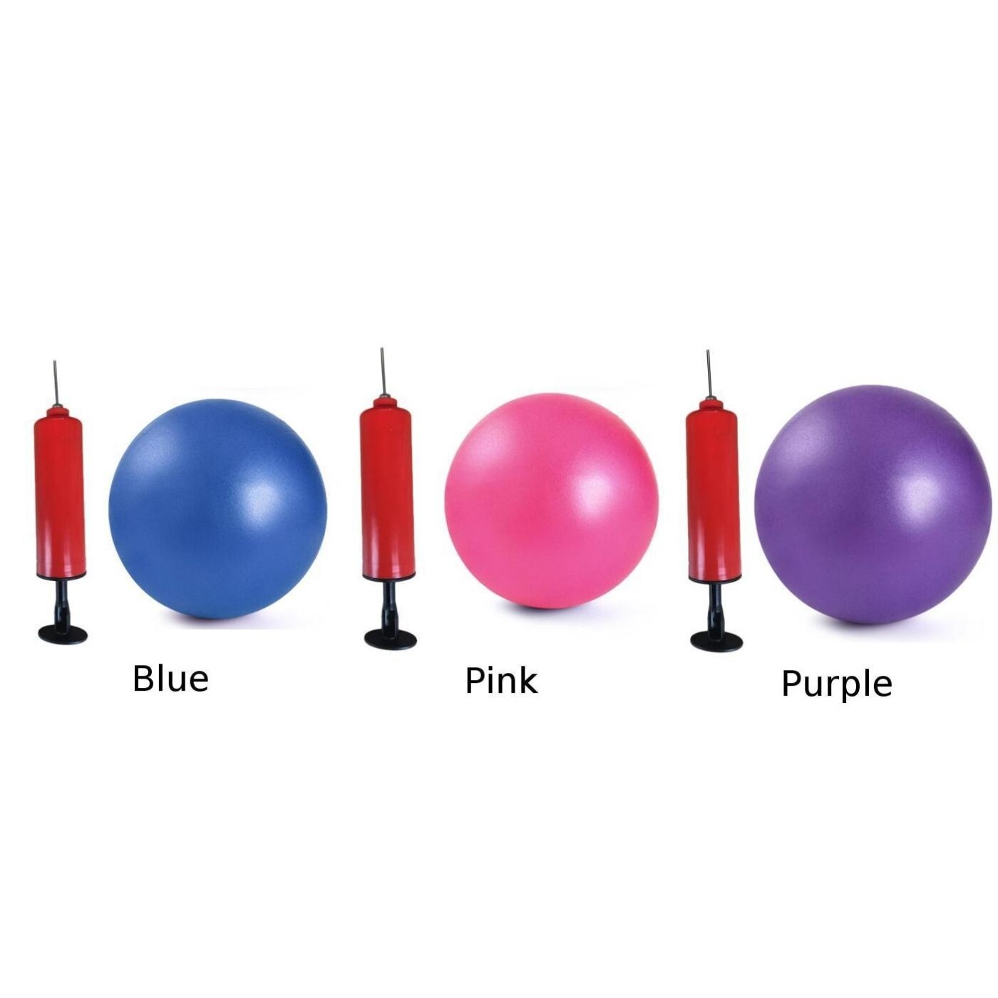 Pilates Ball Soft Thick PVC Inflatable Anti-slip Light weight Fitness Set