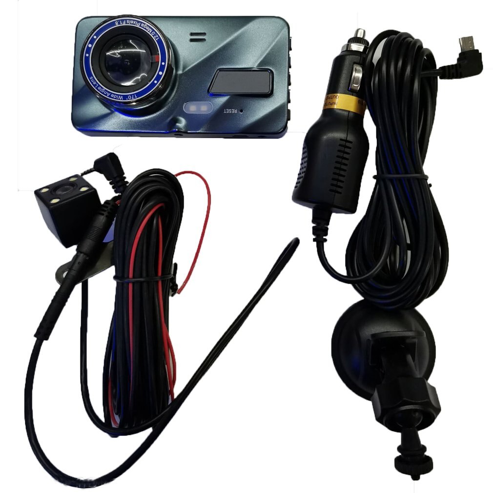 4Inch 1080P Hd Auto Dashboard Dvr Camera Dual Lens 170 Graden Groothoek Motion Detection Video Recorder Dash cam Met G-Sensor