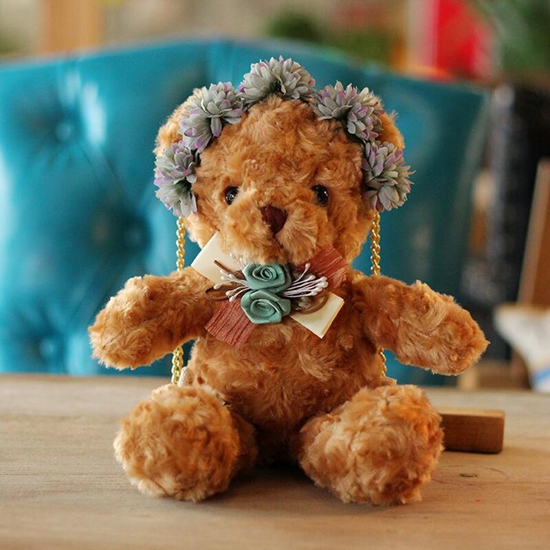 Oryginalny Lolita niedźwiedź torba nowe kobiety cały mecz miękki miś torba silnik wibracyjny robić telefonu torebka lalka miś torba MAGOGO: brązowy