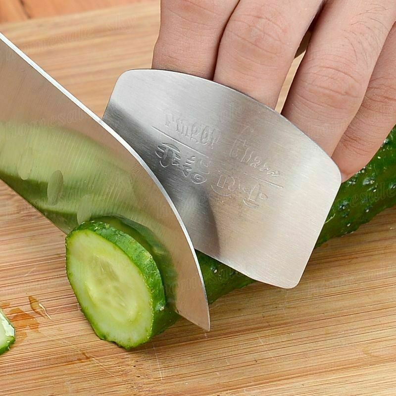 Rustfrit stål køkkenværktøj hånd fingerbeskytter kniv skåret skive sikker beskyttelse
