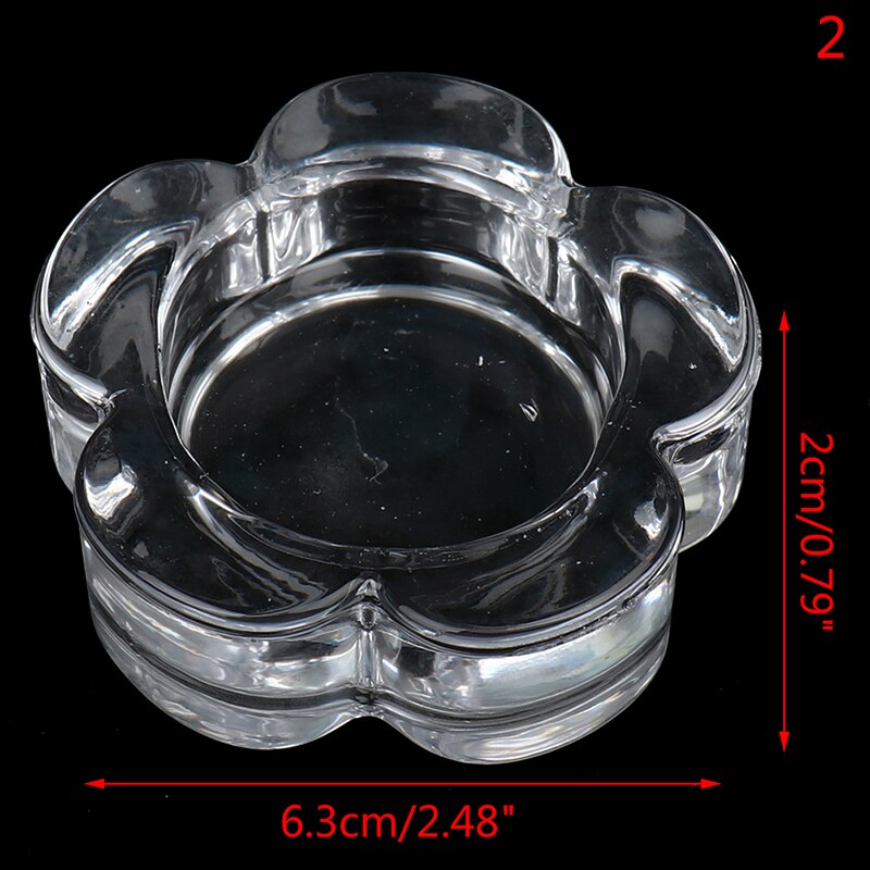 1Pc Crystal Glass Cup Nail Liquid Container Mini Bowl Dappen Dish Holder Nail Tool: N2