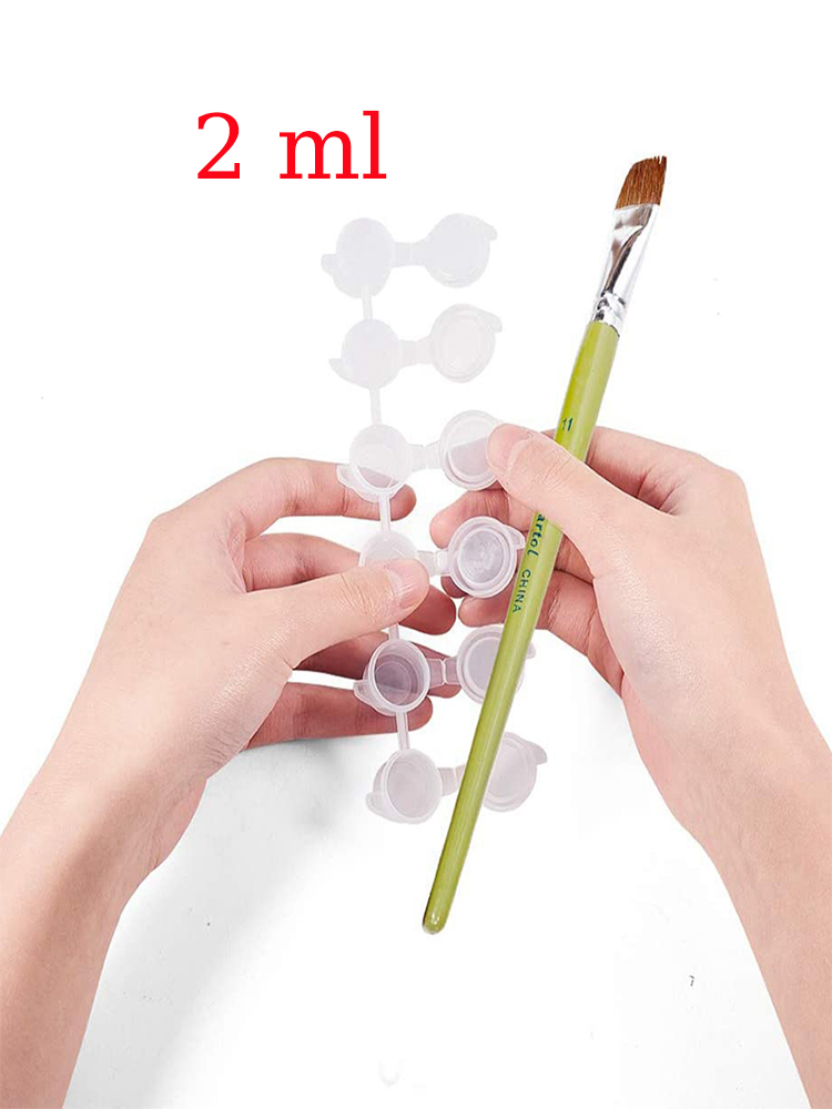 tapb 2/3/5 ml Empty Oil Painting Box Mini Palette Draw Pigment Pots Painting Acrylic Paint Supplies For Drawing: 30 pcs / painting box 2ml