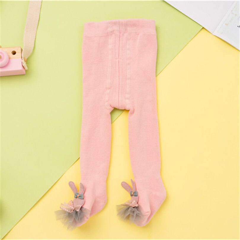 0-2 T meia-calça bebê coelho bonito quente meninas de algodão infantil meia/leggings rajstopy dziecice/Babystrumpfhose/ babybyxa: Pink / 18 m