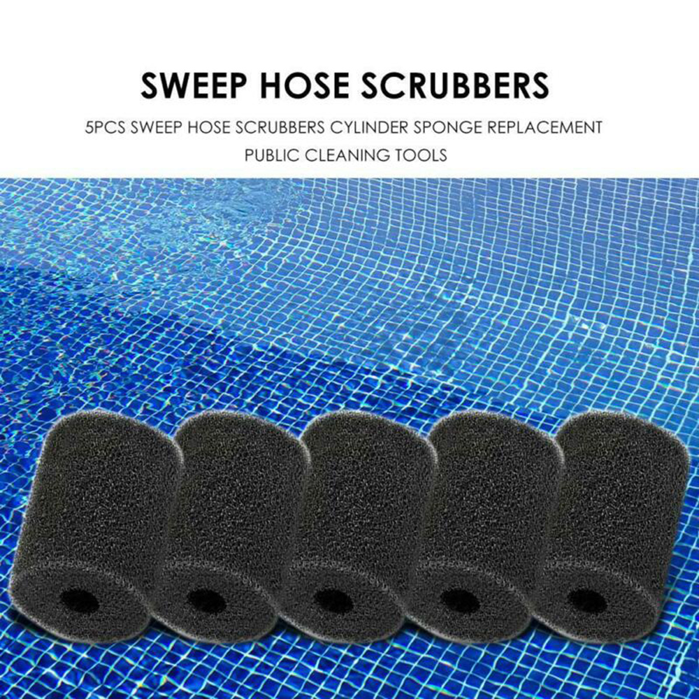 10 Pcs Sweep Slang Scrubbers Cilinder Spons Vervanging Openbare Cleaning Tools Herbruikbare Tub Spa Filter Spons