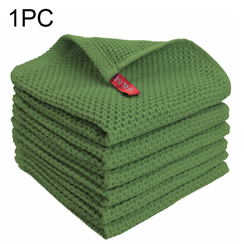 Toalha de algodão macia absorvente pano de prato cozinha favo de mel toalha de lavagem de rosto respirável pano de limpeza doméstica pano de lavagem