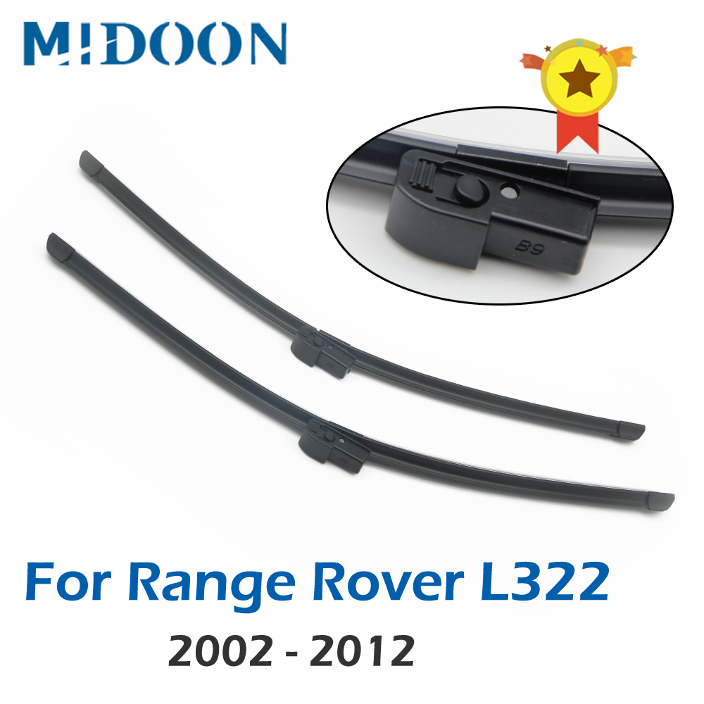 MIDOON Wiper Front Wiper Blades For Land Rover Range Rover L322 Vogue HSE 2002 - Windshield Windscreen Front Window 26"26"