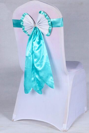 Satijn Stoel Sjerpen Stoel Sash Bow van Bruiloft Satijn Lint Doek stoel Sash Strik van Wedding Banquet Party Hotel Kerkbank Stoel Bogen: TIFFANI