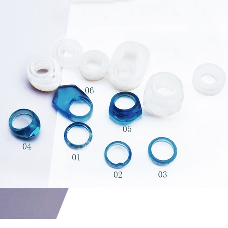 17Stck Epoxid Harz Bausatz Silikon bilden Ring Formen 3 Größen Tropfer DIY Schmuck Ringe 16/16.6/17mm Handgemachte Zubehör Finden