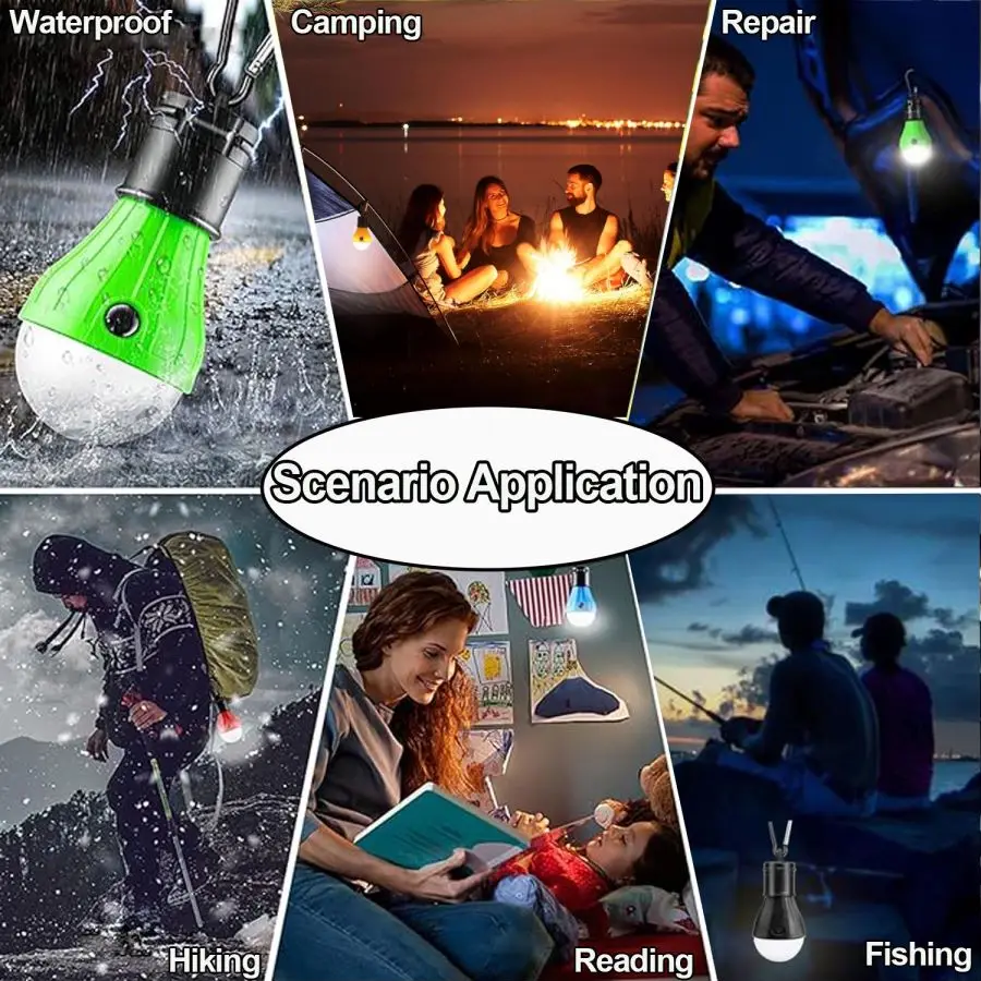 Tragbare LED Camping Laterne draussen Zelt Lampe Glühbirnen nicht licht Camping Zubehör Hängelampen für Rucksack wandern Wandern
