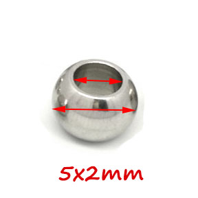 100 Stück 2 mm-12 mm 316L Edelstahlperlen Europäische Kugel Metall Großes See Abstandshalter Perlen für Schmuckherstellung Diy Armbinde Halskette