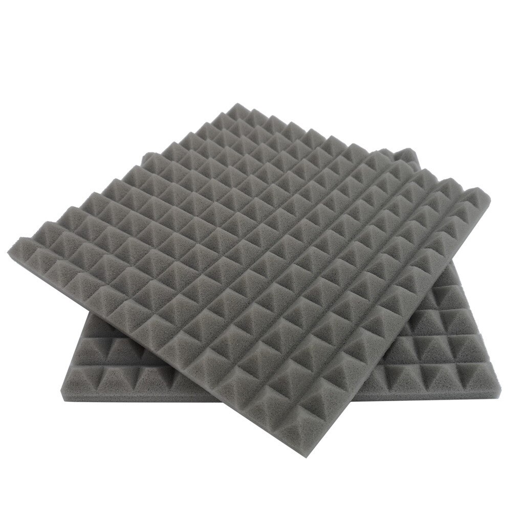 1Pc Akoestische Schuim Panel Geluid Stop Absorptie Spons Studio Ktv Geluiddichte Kamer Noise Barrier, Geluidsisolatie Boord, schuim: Gray 
