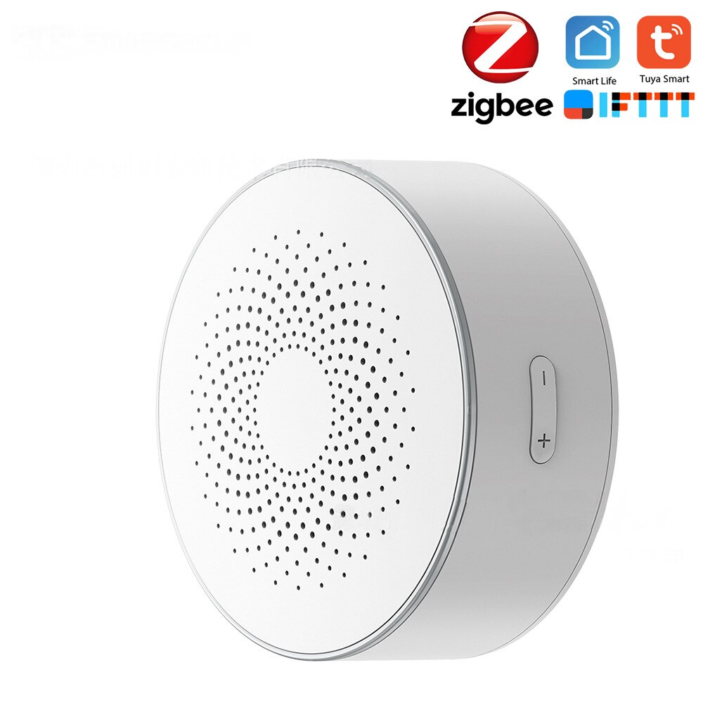 Angood zigbees trådløs wifi-forbindelse smart alarm sensor lyd og lys alarm horn sirene fjernbetjening til smart hjem