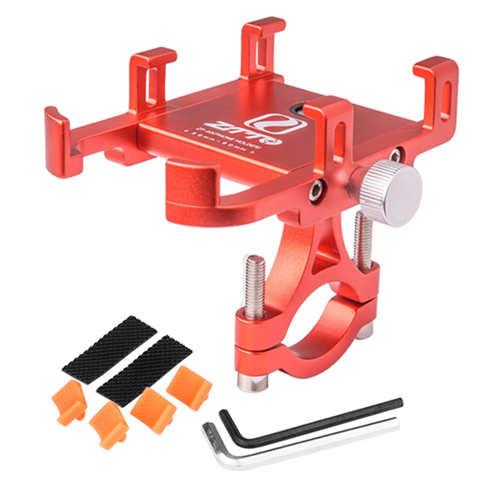 Bicycle Phone Holder Bike Phone Mount Universal Adjustable Bicycle Phone GPS Mount Holder Bracket Cradle Clamp bike accessories: Z83 Red