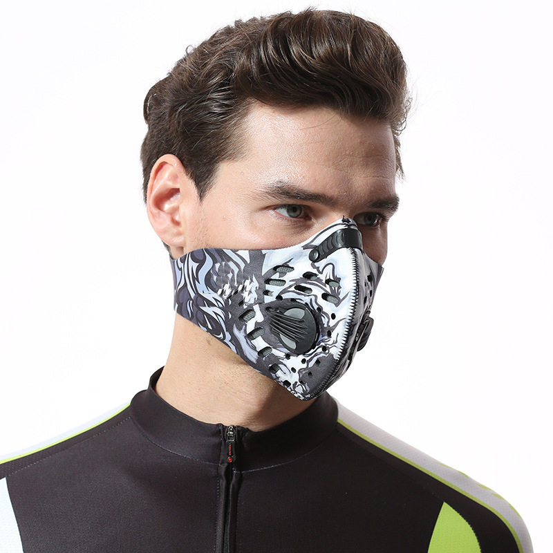 Radfahren halbe Gesicht Maske Filter Anit-nebel Anit-verschmutzung Atmungsaktive PM 2,5 Aktivkohle Sport ausbildung Fahrrad Staub maske
