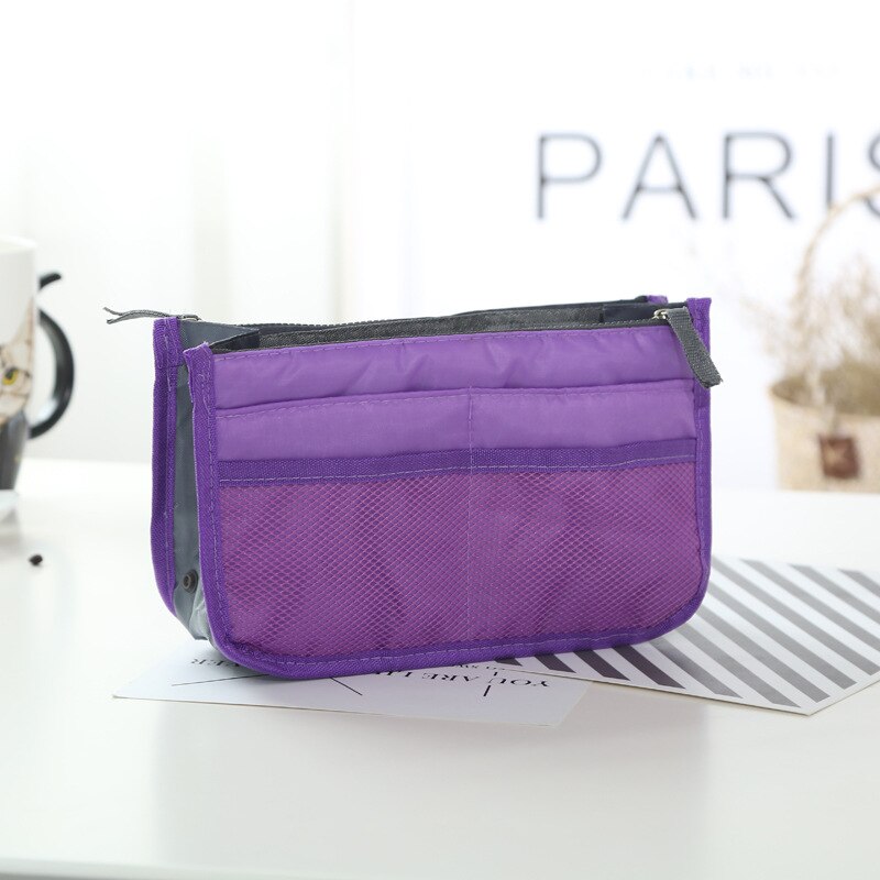 Organizator wkładka torba kobiety torebka duża wkładka Lady makijaż kosmetyczka tanie kobieta Tote Nylon Travel organizator wkładany torebka: 11