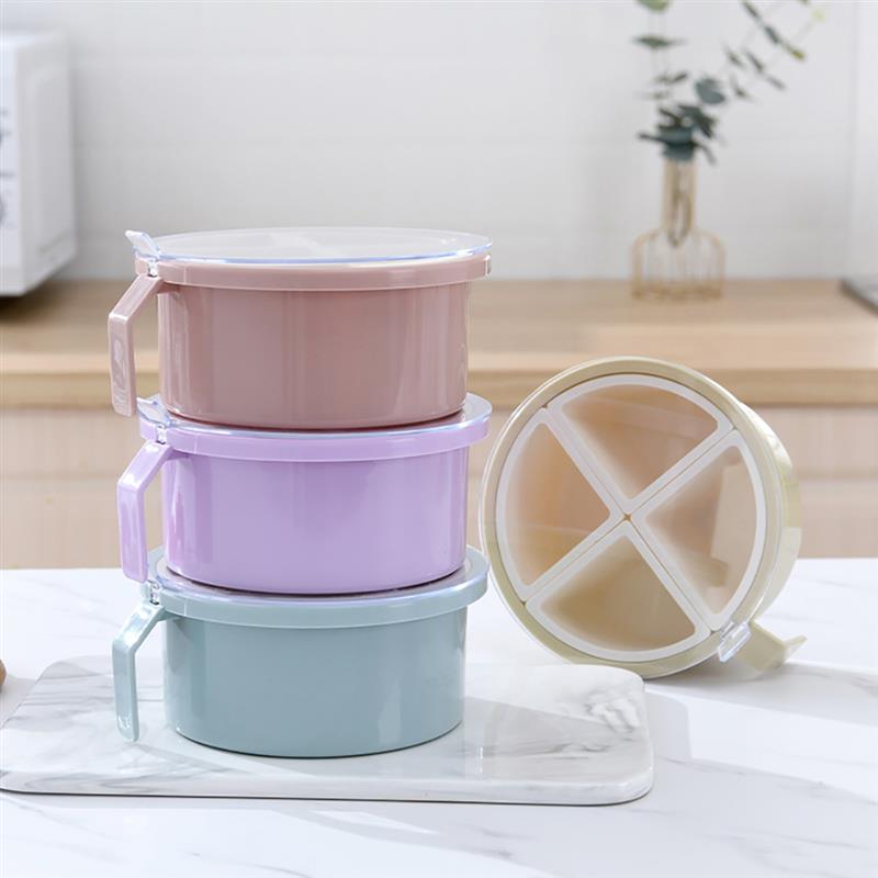 Plastic Verdeeld Spice Doos Keuken Kruiden Pot Kruiden Doos Creatieve Suiker Pot Zout Jar Keuken Accessoires Met Deksel &amp; Lepel